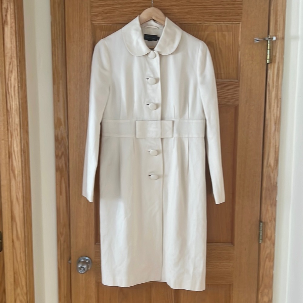 Boden Ivory Silk/Linen dress coat